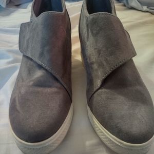 Super cute wedge dress sneakers